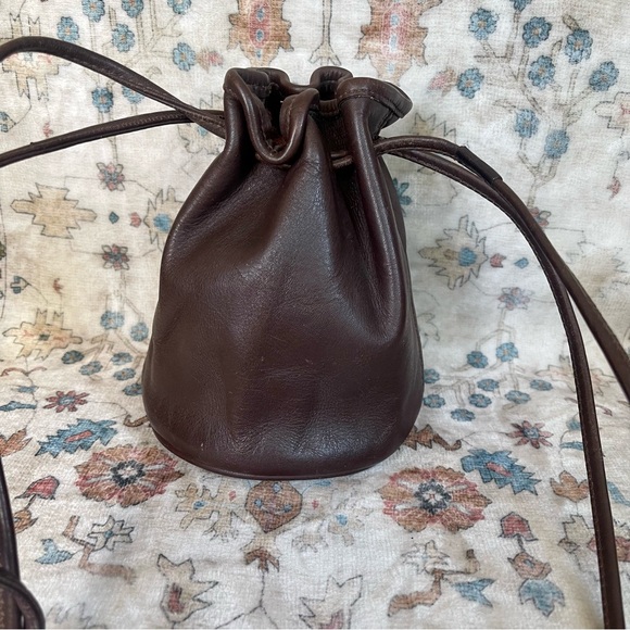 Coach Vintage Littleton Brown Leather Drawstring Bag - Picture 3 of 15